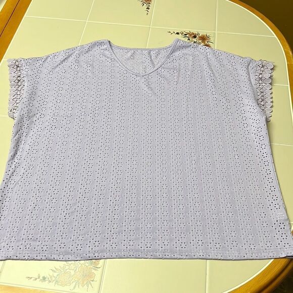 Shein Lilac Purple Short Sleeve Top - 1XL - Picture 1 of 4